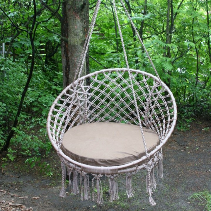 Гамак Macrame малый с подушкой, HY001